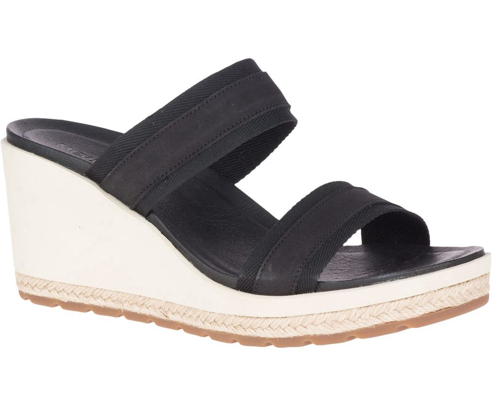 Sandálias Senhora - Merrell Kaiteri Wedge Slide - Pretas - IZH946570